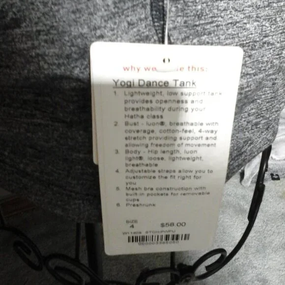 NWT Lululemon Yogi Dance Tank Top Purple Heathered​​ - Picture 6 of 10